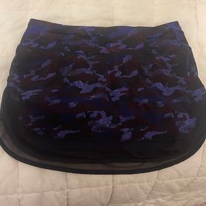Lululemon purple and black camo skirt
